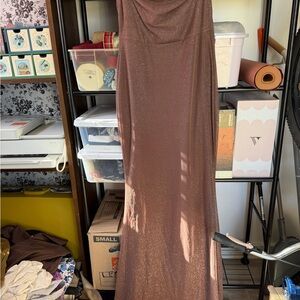 Windsor Shimmering Brown Maxi Dress